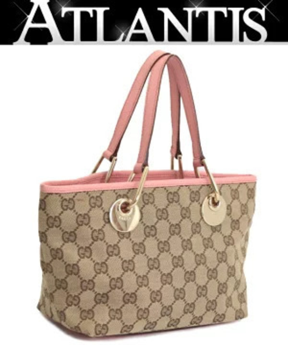 Gucci Tote Bag GG Canvas Pink
